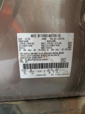 5LM5J7XC5LGL22651 - 2020 LINCOLN AVIATOR RESERVE TAN photo 13