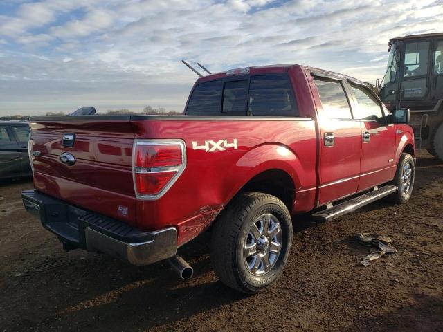 1FTFW1ET0EFA91311 - 2014 FORD F150 SUPERCREW RED photo 3