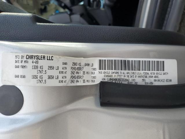 1J8HG48K99C553942 - 2009 JEEP COMMANDER SPORT Silber Foto 12