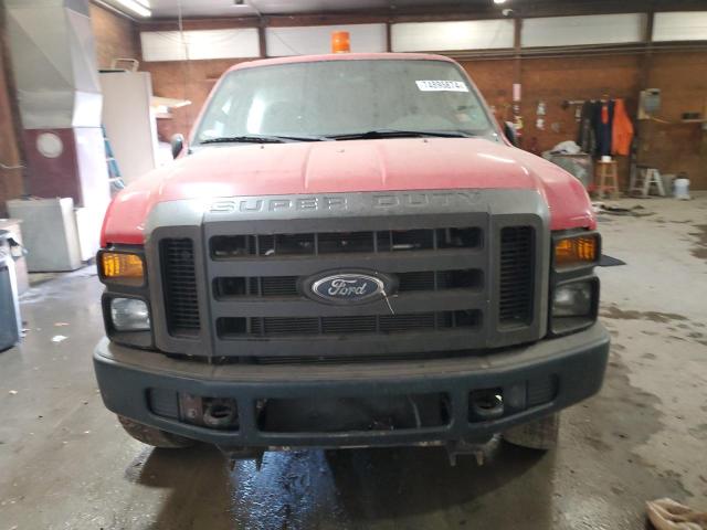 1FTNF21568EE53760 - 2008 FORD F250 SUPER DUTY RED photo 5