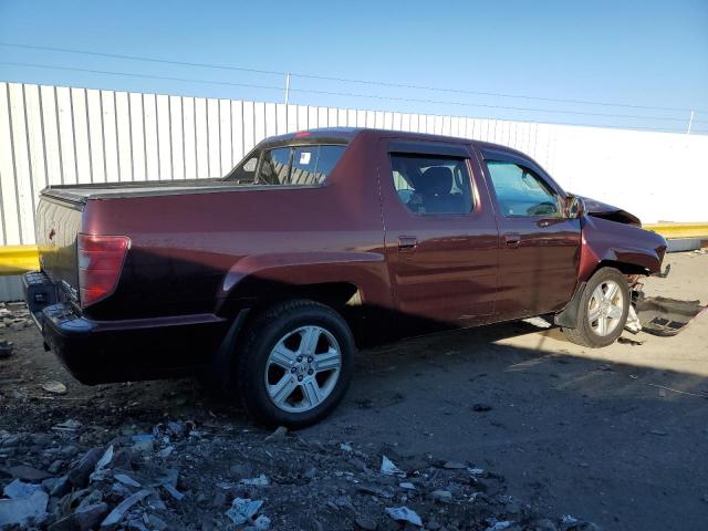 5FPYK1F59BB009880 - 2011 HONDA RIDGELINE RTL MAROON photo 3