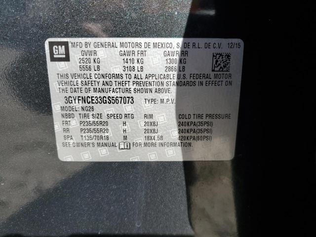 3GYFNCE33GS567073 - 2016 CADILLAC SRX PERFORMANCE COLLECTION Gris photo 13