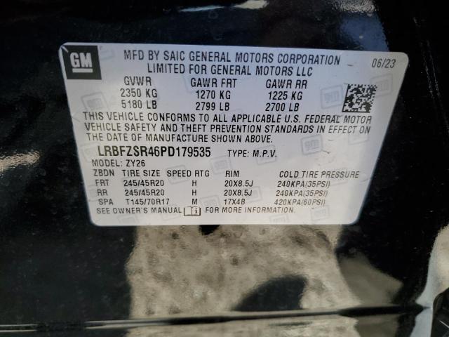 LRBFZSR46PD179535 - 2023 BUICK ENVISION AVENIR BLACK photo 12