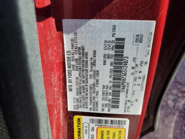 1FA6P0H75G5124873 - 2016 FORD FUSION SE RED photo 12