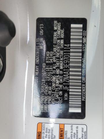 JF1ZNAA13E9701114 - 2014 TOYOTA SCION FR-S WHITE photo 13