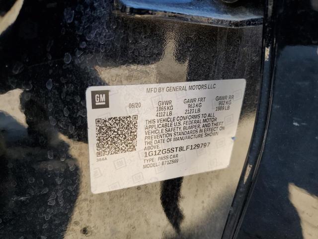 1G1ZG5ST8LF129797 - 2020 CHEVROLET MALIBU RS 黑色 照片 12