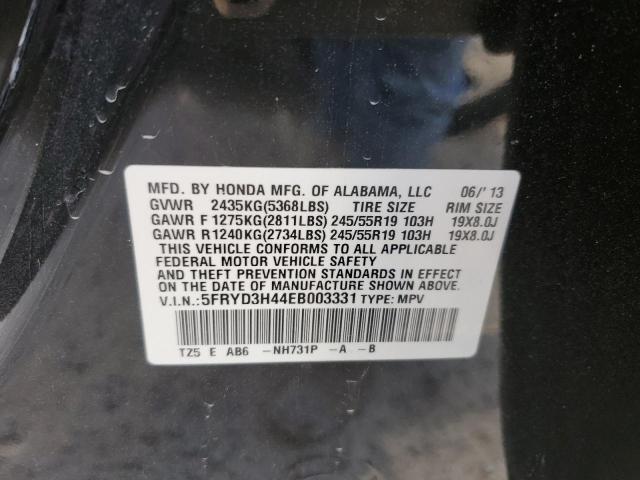 5FRYD3H44EB003331 - 2014 ACURA MDX TECHNOLOGY BLACK photo 13