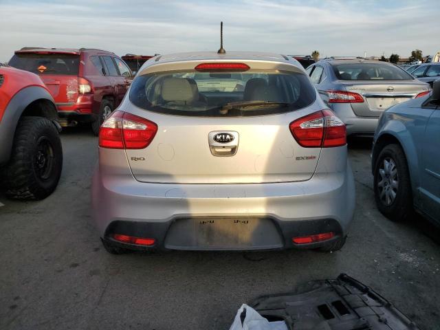 KNADN5A33E6405277 - 2014 KIA RIO EX SILVER photo 6