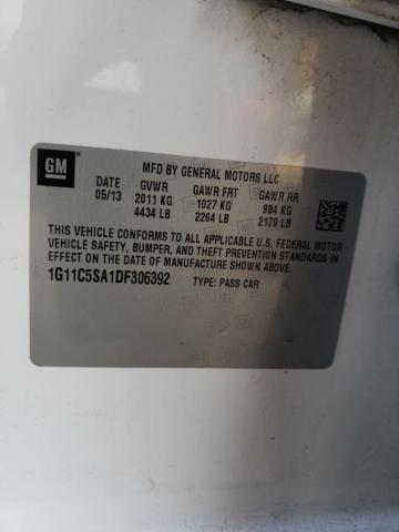 1G11C5SA1DF306392 - 2013 CHEVROLET MALIBU 1LT 白色 照片 13