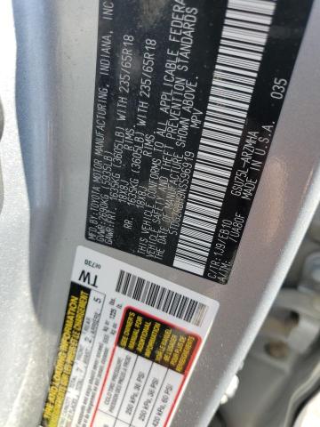 5TDGZRBH9NS596919 - 2022 TOYOTA HIGHLANDER XLE SILVER photo 12