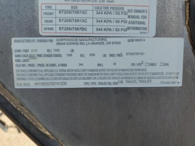 4N11B2327E0141230 - 2014 NORT NASH TRLR TWO TONE photo 10