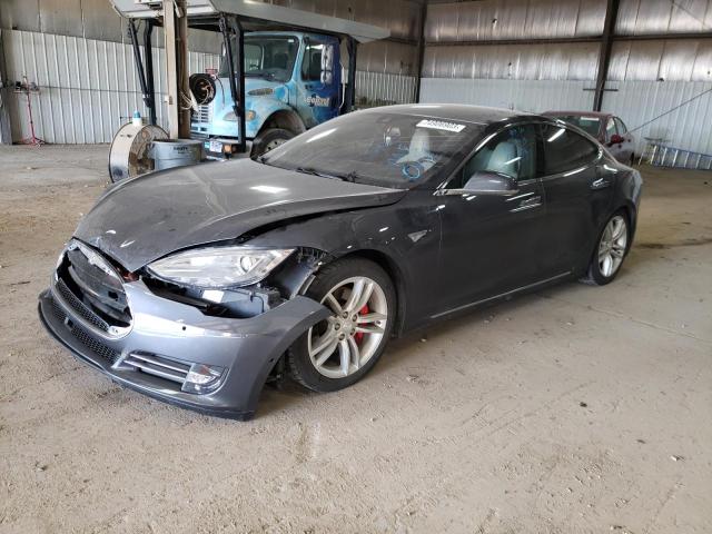 5YJSA1H20EFP64957 - 2014 TESLA MODEL S ნაცრისფერი ფოტო 1
