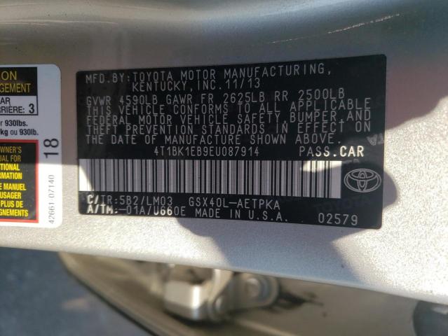 4T1BK1EB9EU087914 - 2014 TOYOTA AVALON BASE 奶油色 照片 12