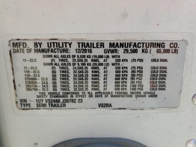 1UYVS2488J2078223 - 2018 UTILITY SEMI TRLR 白色 照片 10
