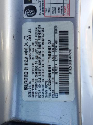 JN1AZ4EH6EM635596 - 2014 NISSAN 370Z BASE SILVER photo 13