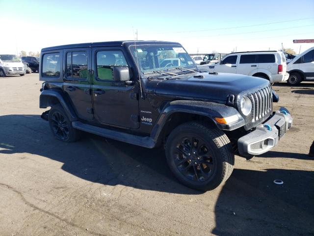 1C4JJXP66NW214449 - 2022 JEEP WRANGLER U SAHARA 4XE BLACK photo 4