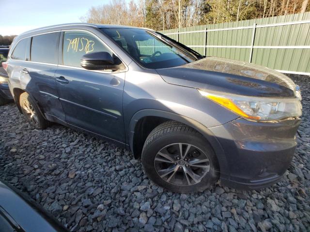 5TDJKRFH8GS505419 - 2016 TOYOTA HIGHLANDER XLE BLUE photo 4