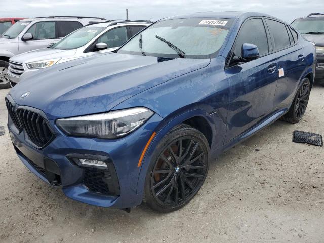 5UXCY4C01M9E76429 - 2021 BMW X6 SDRIVE 40I BLUE photo 1