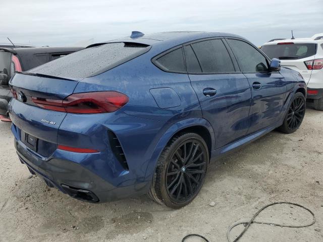 5UXCY4C01M9E76429 - 2021 BMW X6 SDRIVE 40I BLUE photo 3