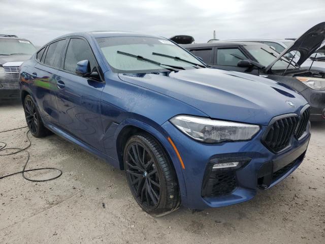 5UXCY4C01M9E76429 - 2021 BMW X6 SDRIVE 40I BLUE photo 4