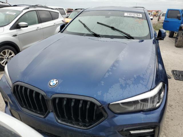 5UXCY4C01M9E76429 - 2021 BMW X6 SDRIVE 40I BLUE photo 5