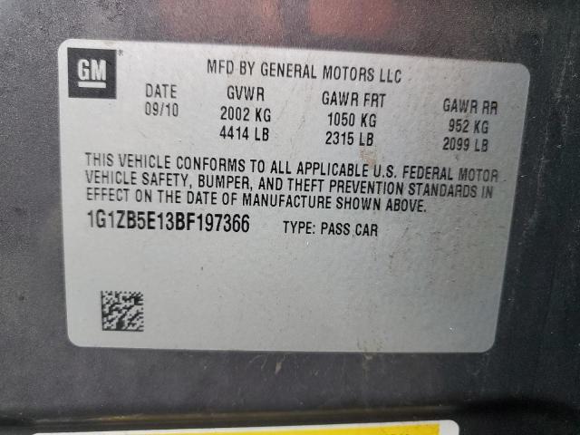 1G1ZB5E13BF197366 - 2011 CHEVROLET MALIBU LS GRAY photo 12