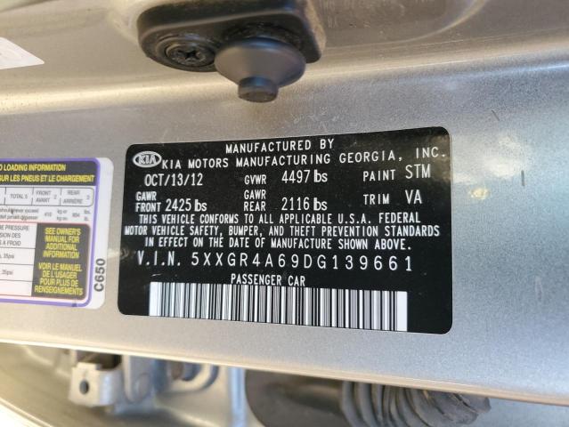 5XXGR4A69DG139661 - 2013 KIA OPTIMA SX SILVER photo 13