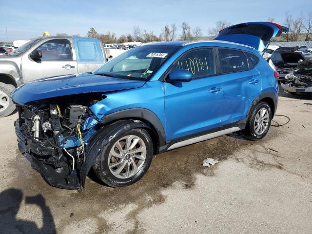 KM8J33A42JU724079 - 2018 HYUNDAI TUCSON SEL BLUE photo 1