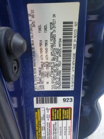 3TMAZ5CN9NM193882 - 2022 TOYOTA TACOMA DOUBLE CAB BLUE photo 12