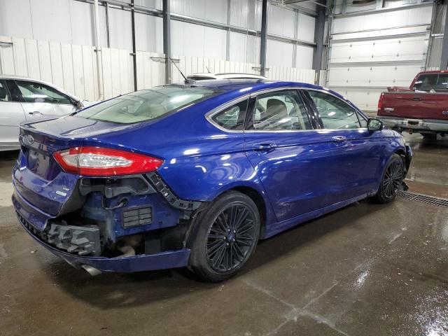 3FA6P0HD7ER111333 - 2014 FORD FUSION SE BLUE photo 3