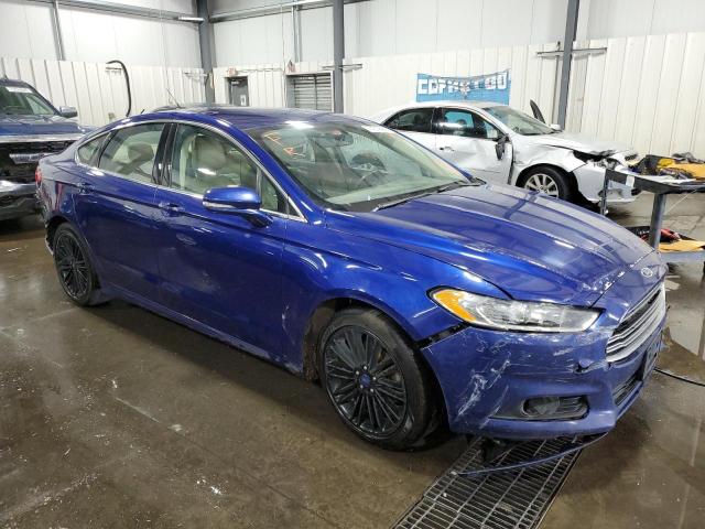 3FA6P0HD7ER111333 - 2014 FORD FUSION SE BLUE photo 4