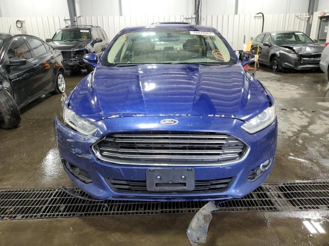 3FA6P0HD7ER111333 - 2014 FORD FUSION SE BLUE photo 5