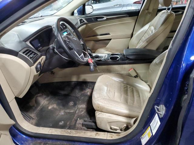 3FA6P0HD7ER111333 - 2014 FORD FUSION SE BLUE photo 7