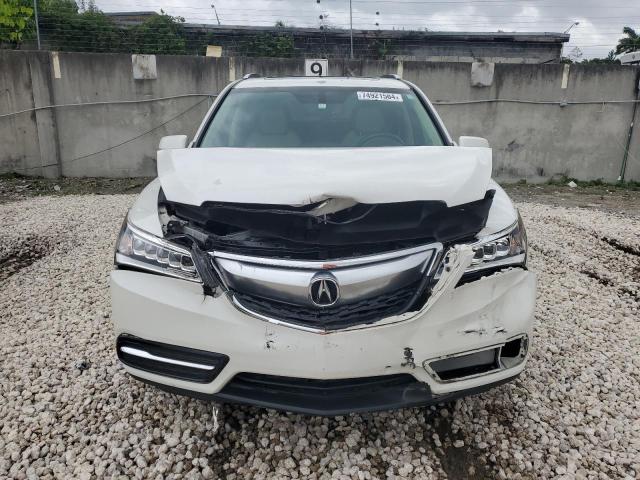 5FRYD4H26FB011369 - 2015 ACURA MDX WHITE photo 5