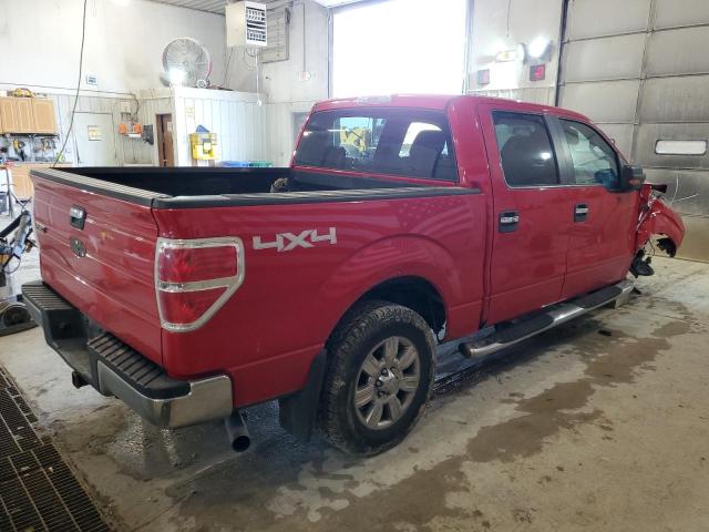 1FTPW14V89FA14991 - 2009 FORD F150 SUPERCREW RED photo 3