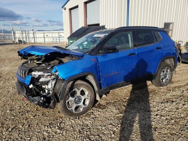 3C4NJDDB4NT234268 - 2022 JEEP COMPASS TRAILHAWK BLUE photo 1