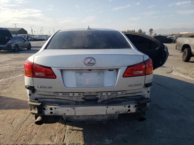 JTHBK262485071786 - 2008 LEXUS IS 250 SILVER photo 6