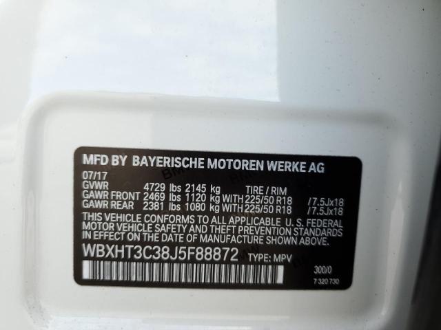 WBXHT3C38J5F88872 - 2018 BMW X1 XDRIVE28I WHITE photo 13