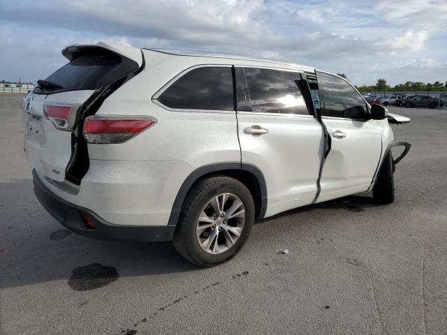5TDKKRFH1ES024056 - 2014 TOYOTA HIGHLANDER XLE WHITE photo 3