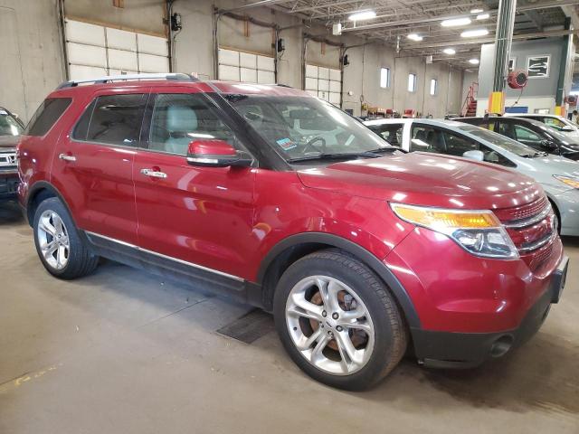 1FM5K8F81FGA10754 - 2015 FORD EXPLORER LIMITED RED photo 4