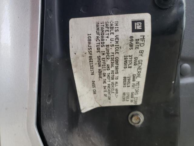 1G8AJ55F06Z132170 - 2006 SATURN ION LEVEL 2 GRAY photo 12