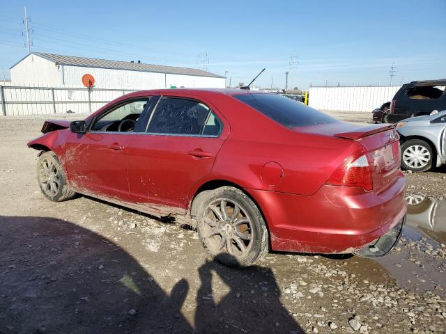 3FAHP0HG0BR126884 - 2011 FORD FUSION SE RED photo 2