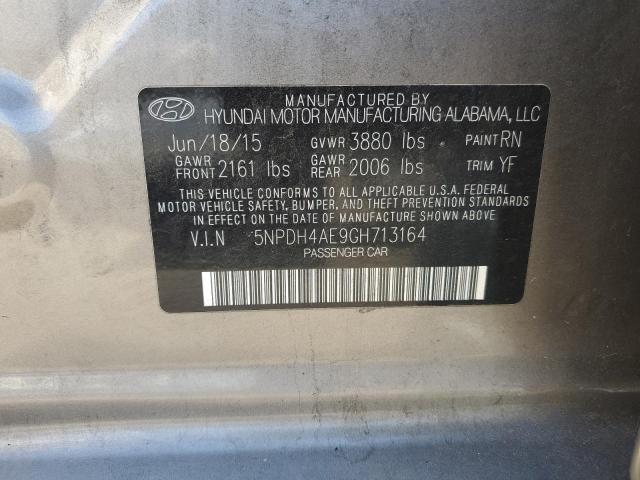 5NPDH4AE9GH713164 - 2016 HYUNDAI ELANTRA SE TAN photo 12