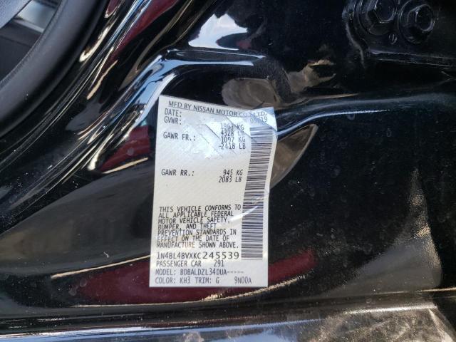 1N4BL4BVXKC245539 - 2019 NISSAN ALTIMA S BLACK photo 12