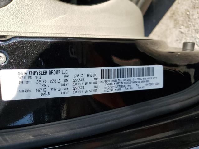 2C4RC1BG7CR164743 - 2012 CHRYSLER TOWN & COU TOURING 黑色 照片 13