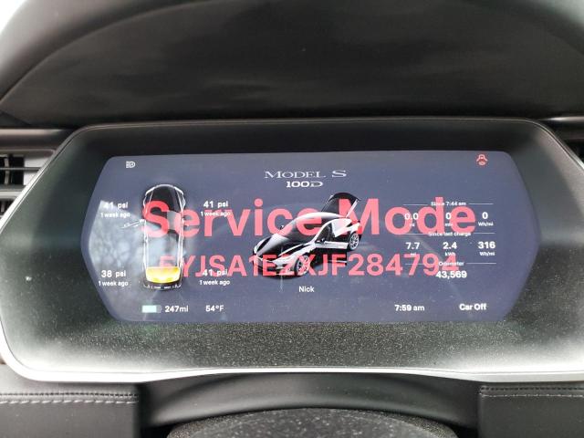 5YJSA1E2XJF284794 - 2018 TESLA MODEL S Սև լուսանկար 9