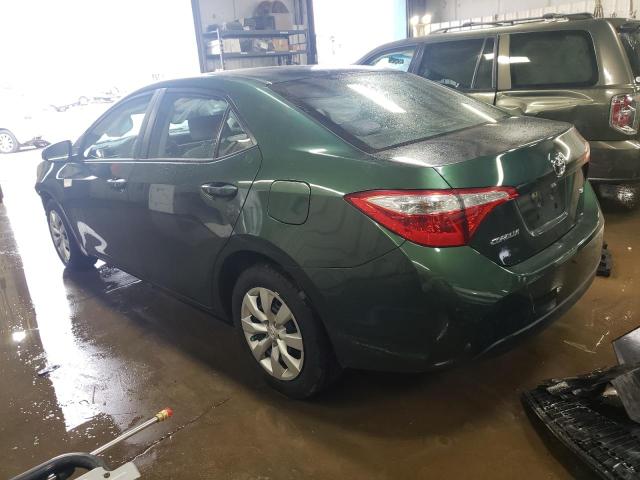 5YFBURHE8FP248867 - 2015 TOYOTA COROLLA L GREEN photo 2