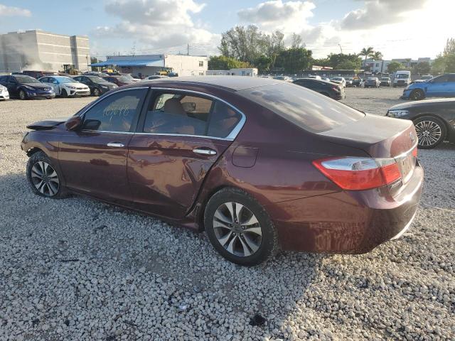 1HGCR2F37DA122596 - 2013 HONDA ACCORD LX BURGUNDY photo 2