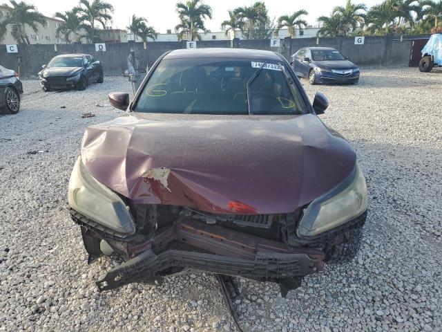 1HGCR2F37DA122596 - 2013 HONDA ACCORD LX BURGUNDY photo 5