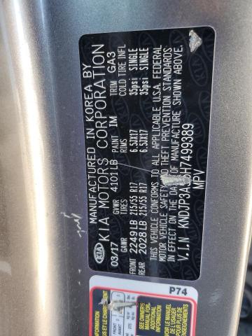 KNDJP3A55H7499389 - 2017 KIA SOUL + GRAY photo 13